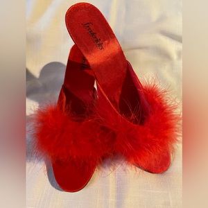 Fredricks of Hollywood red slip on’s , size 9